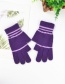 Fashion Blue Wool Dew Two-finger Gloves