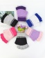 Fashion Purple Wool-blend Colorblock Half Finger Gloves
