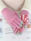 Fashion Pink Touch Screen Single Layer Knitted Non-slip Rubber Gloves