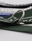 Fashion Army Green Double Buckle Nylon Canvas Belt