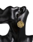 Fashion Black Drop Oil Leopard Bump Earrings