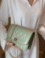 Fashion Green Locked Rhombic Chain Shoulder Messenger Bag