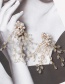 Fashion White Studded Tassel Earrings