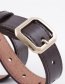 Fashion Red Brown Square Buckle Belt