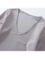 Fashion Gray V-neck Tight-fitting Gold Silk Shorts