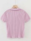 Fashion Pink Lapel T-shirt