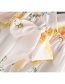 Fashion White Ruffled Flower Print Strap Dress