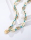 Fashion Gold Woven Shell Clamshell Alloy Necklace
