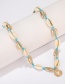 Fashion Gold Woven Shell Clamshell Alloy Necklace