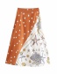 Fashion Brown Polka Dot Stitching Shell Print A Version Skirt