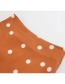 Fashion Brown Polka Dot Stitching Shell Print A Version Skirt