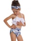 Fashion Powder Top Ruffled Children's Swimsuit