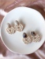 Fashion Dark Section Rice Beads Wooden Woven Earrings
