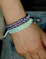 Fashion Love Is Not Reflective White Braided Color Hand Rope