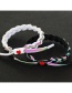 Fashion Love Laser Illusion White Braided Color Hand Rope
