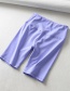 Fashion Gray Blue Solid Color Cycling Shorts