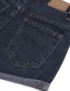Fashion Dark Blue Washed Rolled Jeans