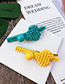Fashion Rose Red Alloy Resin Three-dimensional Bow Duckbill Hairpin