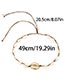 Fashion Gold Geometric Braid Adjustable Shell Necklace