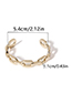 Fashion Gold Geometric Metal Open Bracelet