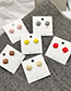 Fashion Coffee Color Acrylic Square Earrings