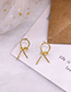 Fashion Gold Knotted Matte Metal Geometric Irregular Earrings