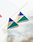 Fashion Gray Contrast Acrylic Triangle Stud Earrings