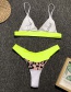 Fashion Fluorescent Green Stitching Bikini