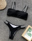 Fashion Black Bandage Split Swimsuit