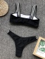 Fashion Black Bandage Split Swimsuit