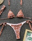 Fashion Brown Ring Snake-lined One-piece Swimsuit