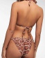Fashion Brown Ring Snake-lined One-piece Swimsuit