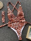 Fashion Leopard Diamond-trimmed Leopard Print Bikini