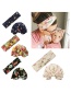 Fashion Color Printed Cross Hair Band + Printed Rabbit Ear Hat Parent-child Suit