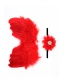 Fashion Red Feather Angel Wings Chiffon Flower Diamond Baby Headband Set
