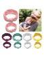 Fashion Leather Powder Cotton Stretch Knotted Gold Velvet Parent-child Hair Band