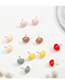 Fashion Coffee Color Acrylic Round Earrings