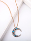 Fashion Blue Moon Moon Pendant Necklace