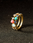 Fashion Gold Double Diamond Ring