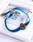 Fashion Blue Flower Velvet Collar
