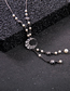 Fashion White Star And Moon Diamond Necklace