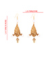 Fashion Light Coffee Alloy Rattan Dripping Conch Pearl Earrings