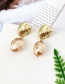 Fashion Transparent Alloy Conch Crystal Stud Earrings