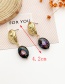Fashion Transparent Alloy Conch Crystal Stud Earrings