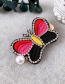 Fashion Color Pearl-studded Embroidery Butterfly Stud Hair Clip