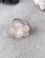 Fashion Silver Alloy Shell Flower Ring