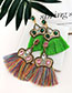 Fashion Color Alloy Diamond Crown Tassel Earrings