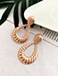 Fashion Rose Gold Alloy Shell Pattern Water Drop Shape Earrings