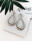Fashion Silver Alloy Shell Pattern Water Drop Shape Earrings