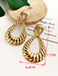 Fashion Rose Gold Alloy Shell Pattern Water Drop Shape Earrings